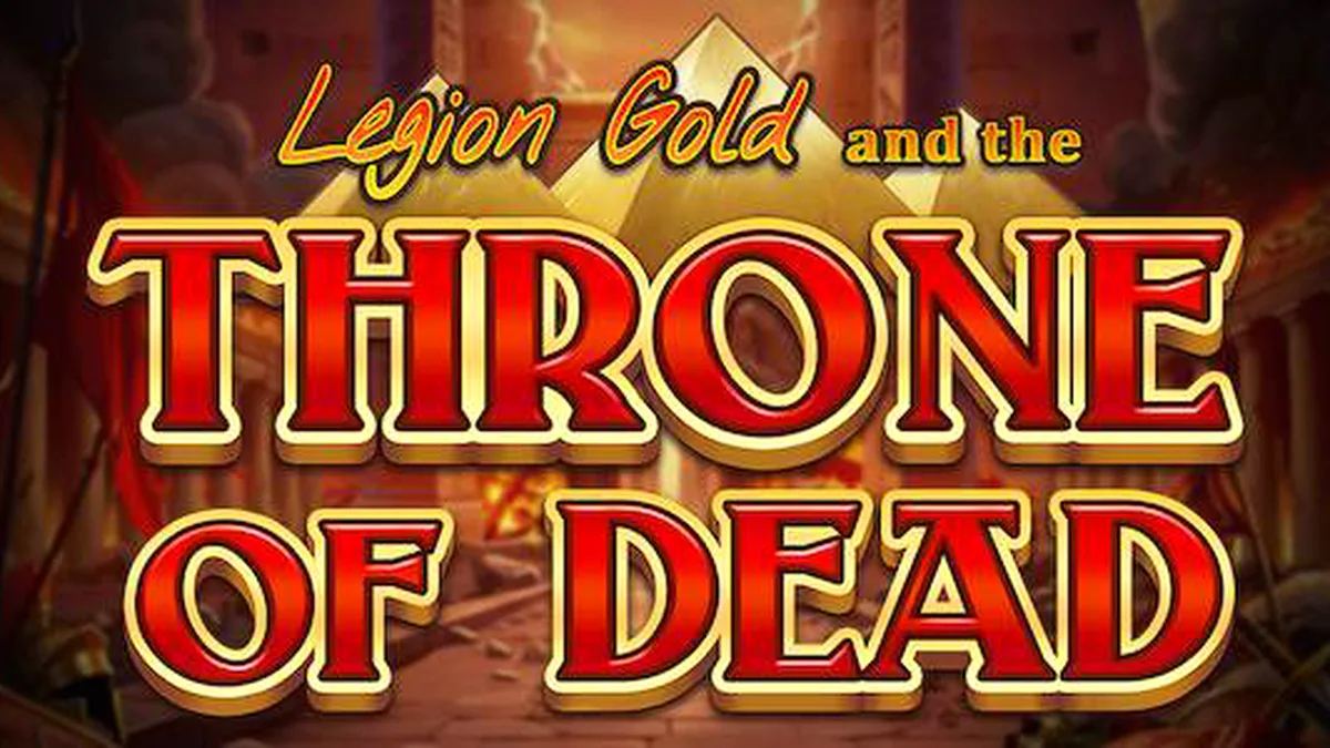 Cenário sombrio e dourado do slot Legion Gold and the Throne of Dead